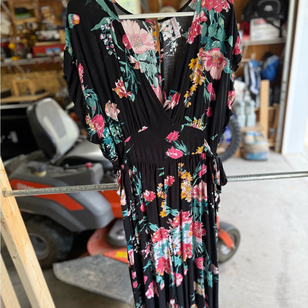Floral Black Jumpsuit